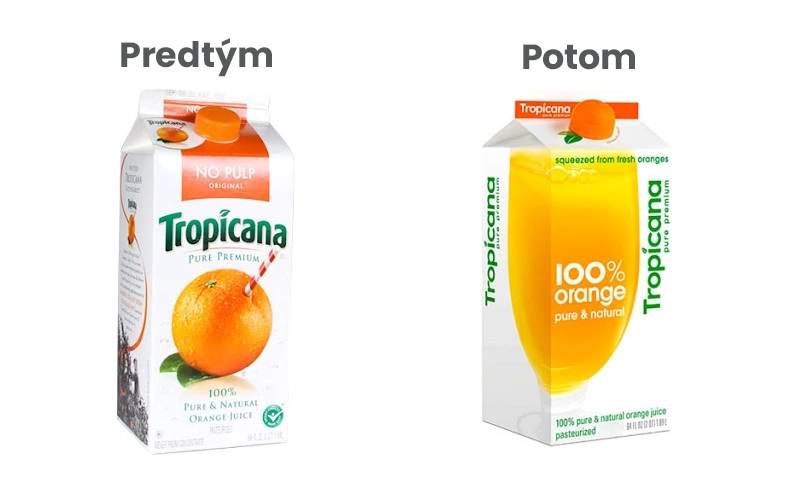 Prečo je dobre uniknúť rebrandu? Pár dôvodov pre kvalitný brand už od začiatku! tropicana predtym potom Prečo je dobre uniknúť rebrandu? Pár dôvodov pre kvalitný brand už od začiatku! tropicana predtym potom
